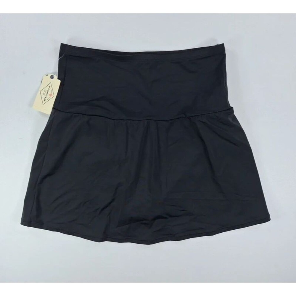 NWT St John's Bay Women Black Athletic Skort 12 Tummy Control Golf Tennis Mini